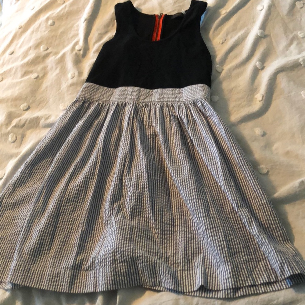 Blue and black dress